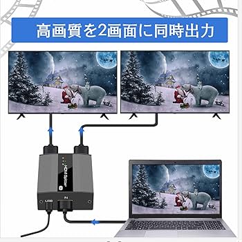 FULL HD対応 HDMI 2分配器 Amazon | 【Amazon.co.jp 限定】4K 60Hz HDMI 分配器 1入力2出力